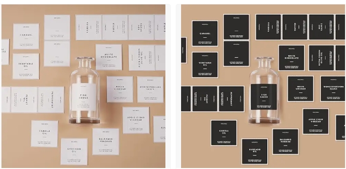 Coffee Syrup Labels for Kitchen